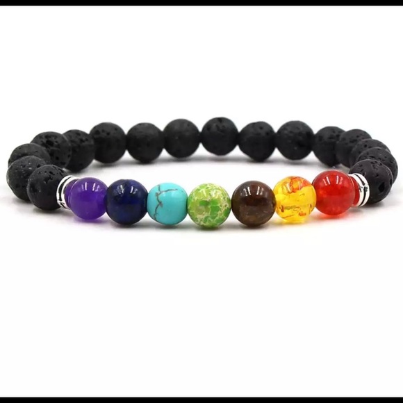 2phyre Jewelry - 7 Chakra Healing beads bracelet Rainbow 🌈
